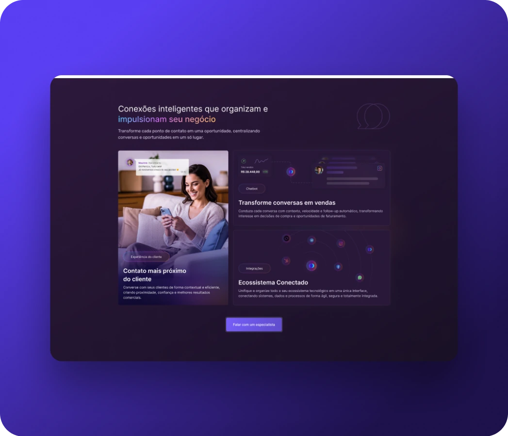 EZ Chat: telas do site (1/5)